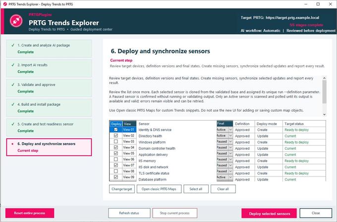 Guided deployment and sensor synchronization