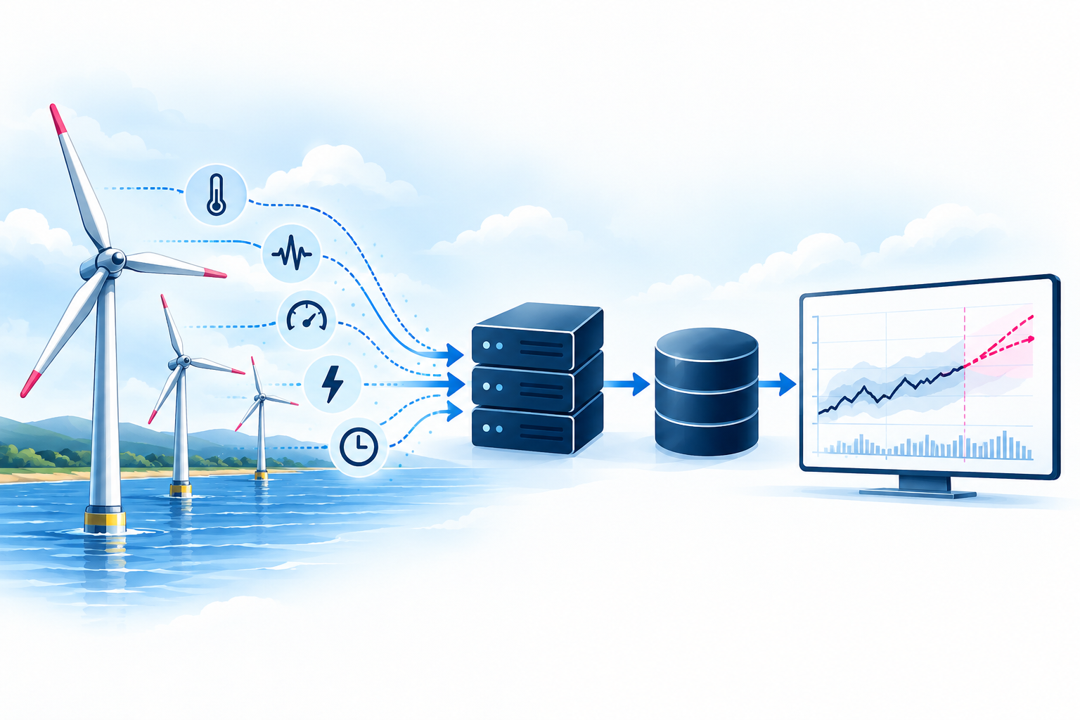 Telemetry collected by servers and stored as sensor history.